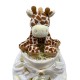 Unisex Giraffe 2 Tier Nappy Cake