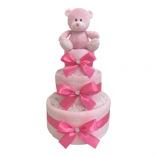 Dinky Darlings - 3 Tier Nappy Cake - 6 COLOURS AVAILABLE