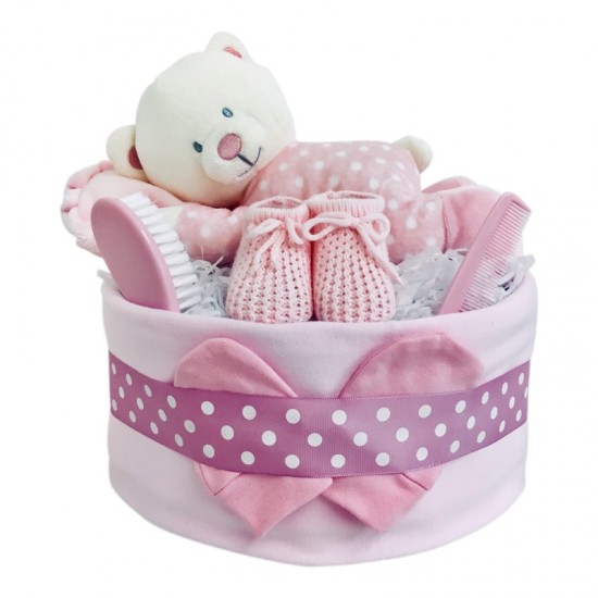 Time for a Nap - Pink Nappy Cake